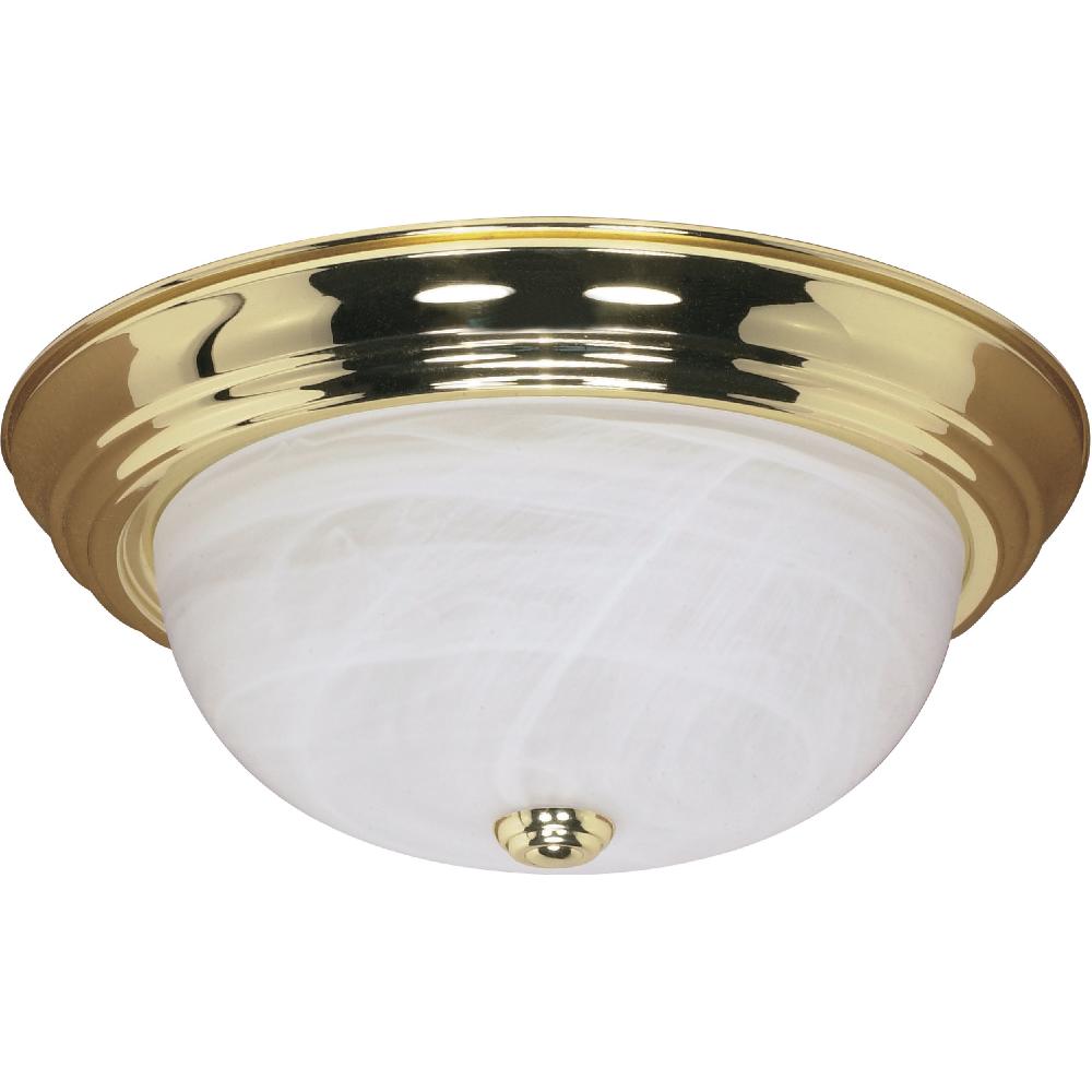 Nuvo Lighting Brentwood 3 Light 15 Inch Polished Brass Flush Mount Ceiling Light