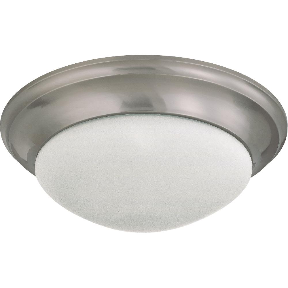 nuvo lighting Brentwood 3 Light 17 inch Brushed Nickel Flush Mount Ceiling Light