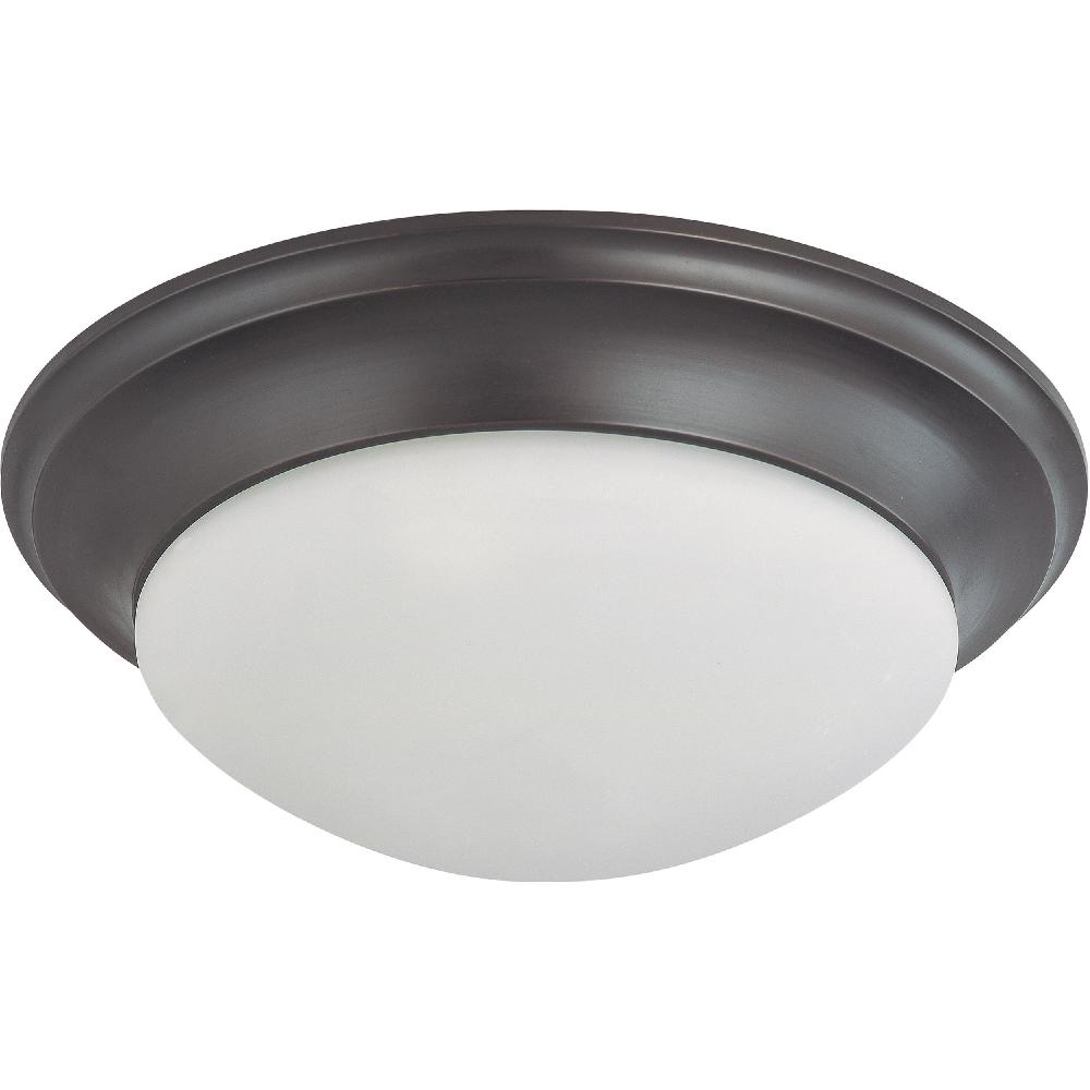 nuvo lighting Brentwood 3 Light 17 inch Mahogany Bronze Flush Mount Ceiling Light