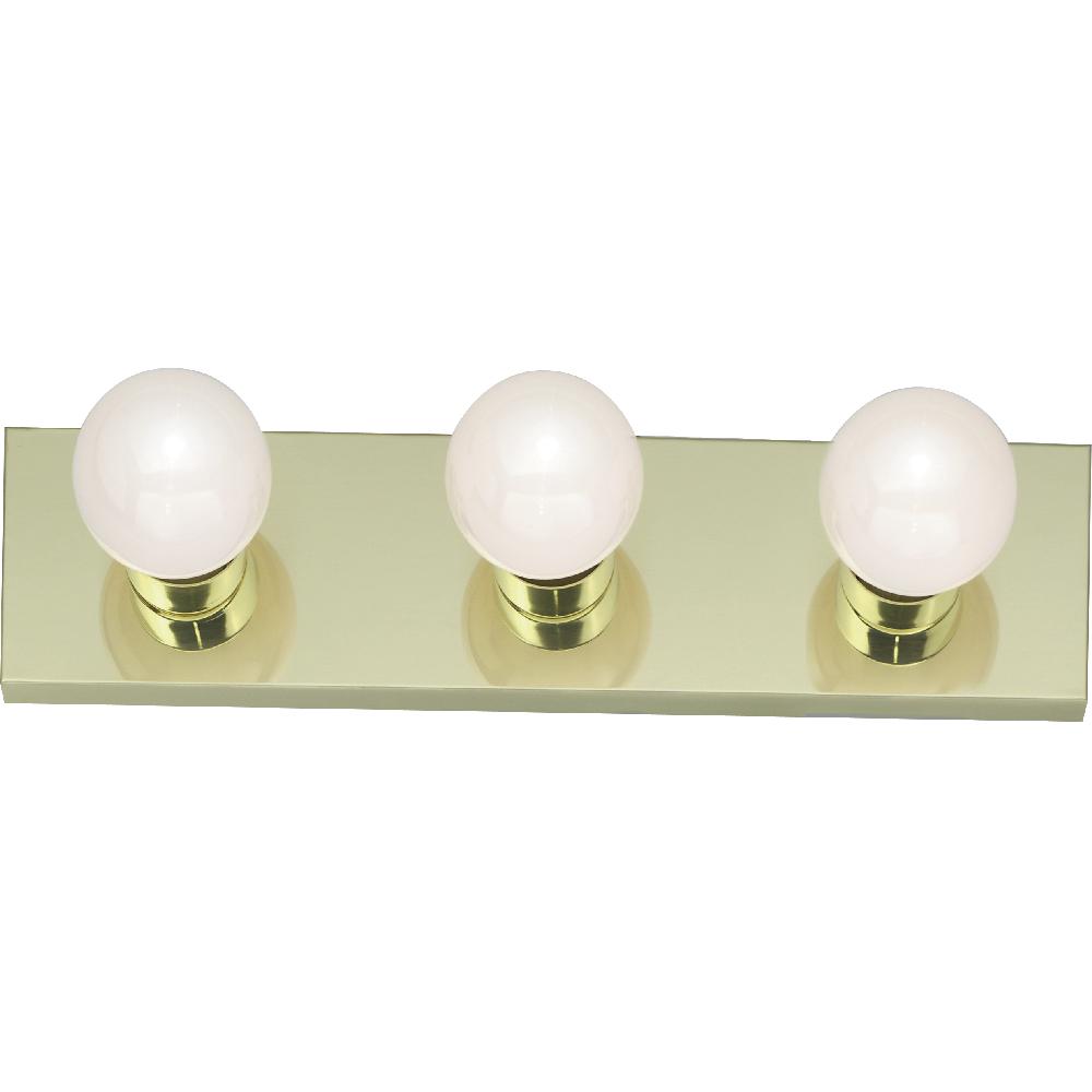 nuvo lighting Brentwood 3 Light 18 inch Polished Brass Bath Light Wall Light