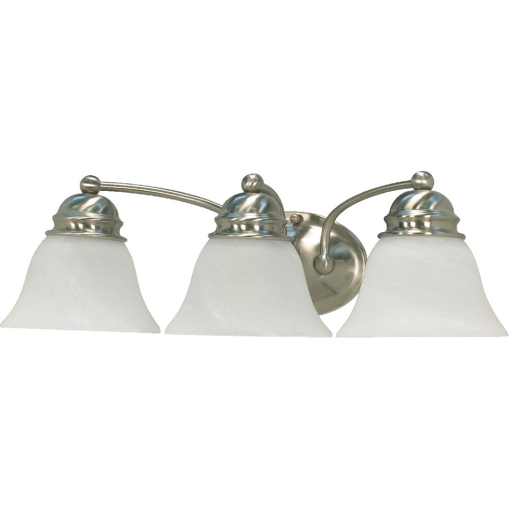 nuvo lighting Brentwood 3 Light 21 inch Brushed Nickel Vanity Light Wall Light