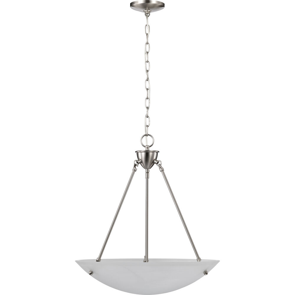 Nuvo Lighting Brentwood 3 Light 23 Inch Brushed Nickel Pendant Ceiling Light