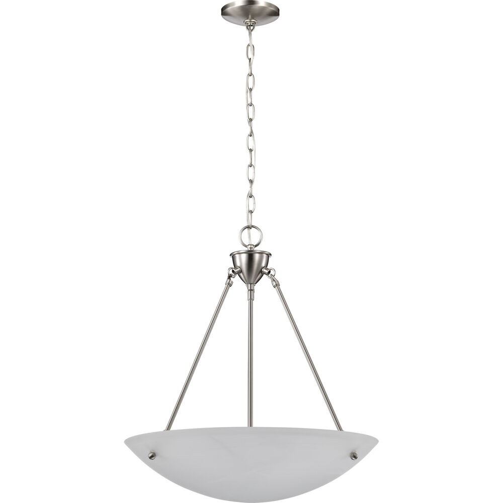 Nuvo Lighting Brentwood 3 Light 23 Inch Brushed Nickel Pendant Ceiling Light