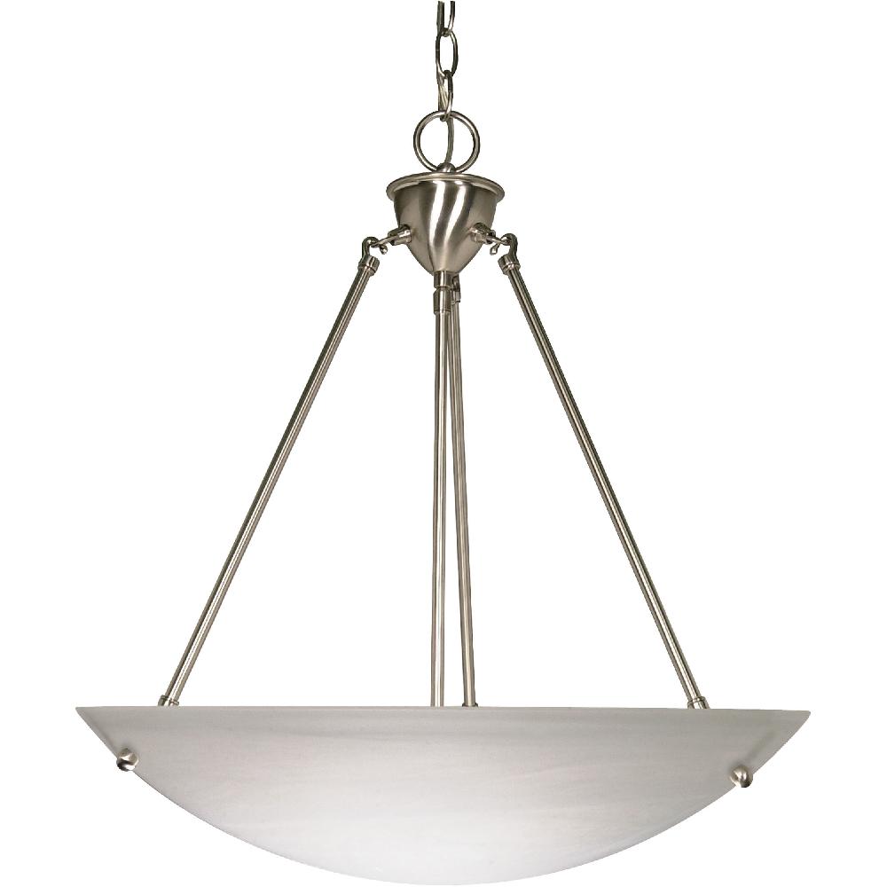 nuvo lighting Brentwood 3 Light 23 inch Brushed Nickel Pendant Ceiling Light
