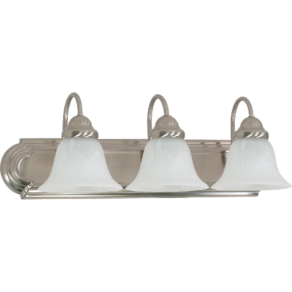 nuvo lighting Brentwood 3 Light 24 inch Brushed Nickel Vanity Light Wall Light