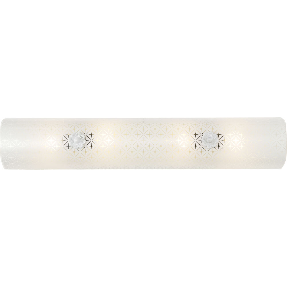 Nuvo Lighting Brentwood 4 Light 24 Inch White Bath Light Wall Light