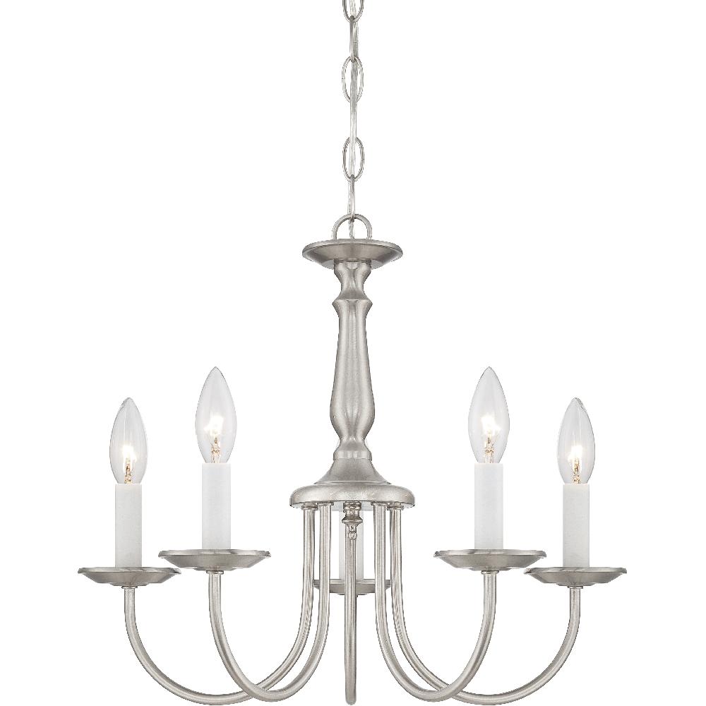 nuvo lighting Brentwood 5 Light 18 inch Brushed Nickel Chandelier Ceiling Light