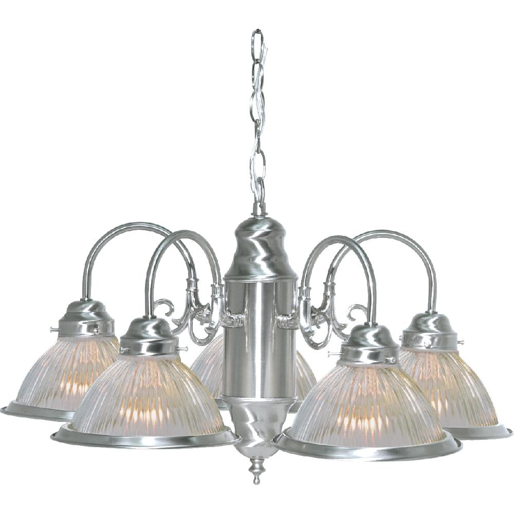 nuvo lighting Brentwood 5 Light 22 inch Brushed Nickel Chandelier Ceiling Light