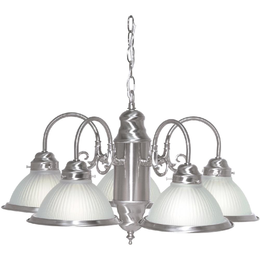 nuvo lighting Brentwood 5 Light 22 inch Brushed Nickel Chandelier Ceiling Light