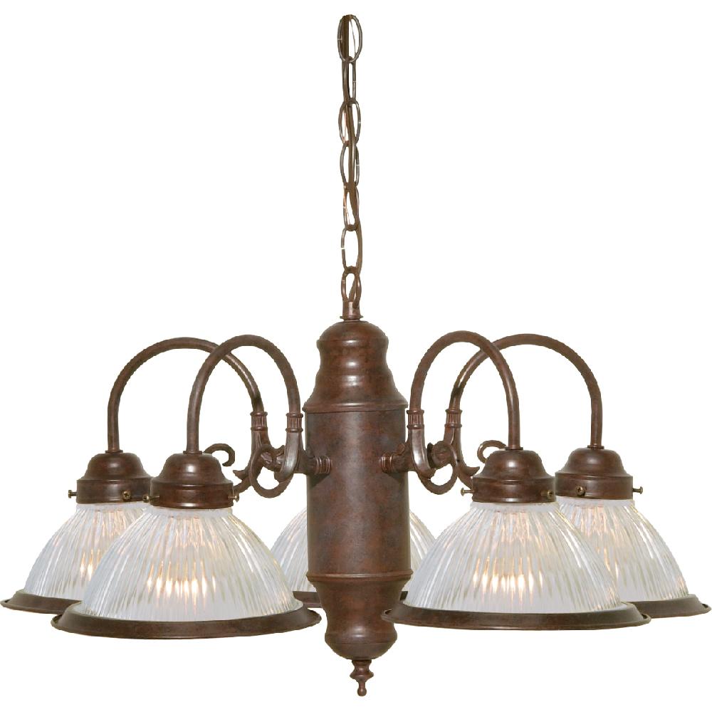 nuvo lighting Brentwood 5 Light 22 inch Old Bronze Chandelier Ceiling Light