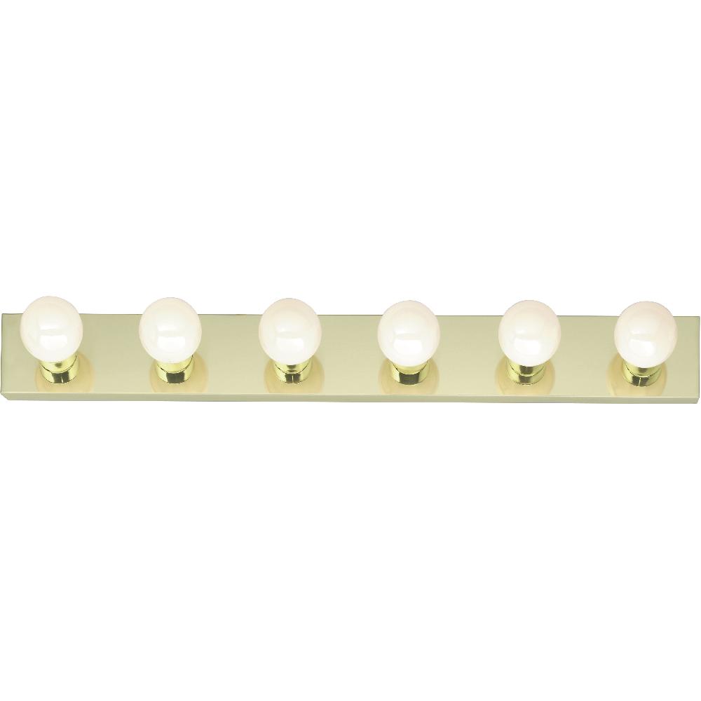nuvo lighting Brentwood 6 Light 36 inch Polished Brass Bath Light Wall Light