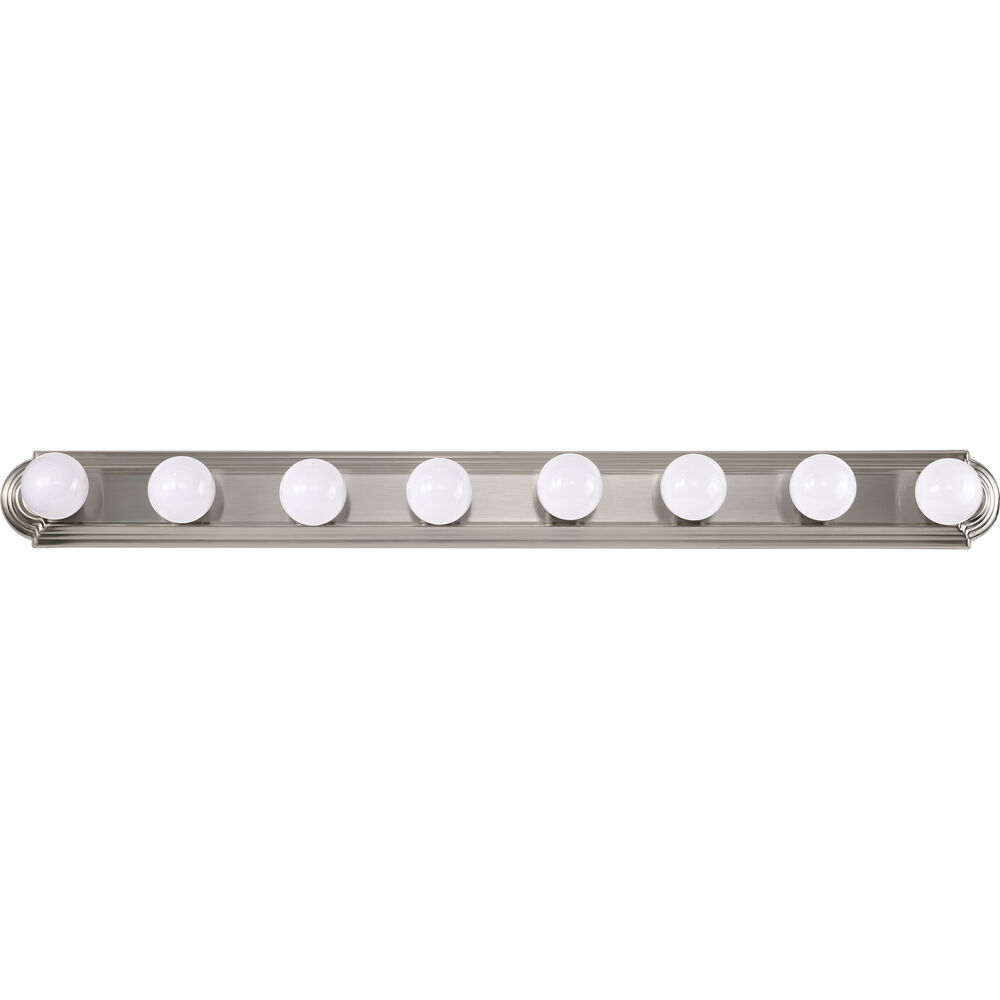 Nuvo Lighting Brentwood 8 Light 48 Inch Brushed Nickel Vanity Light Wall Light