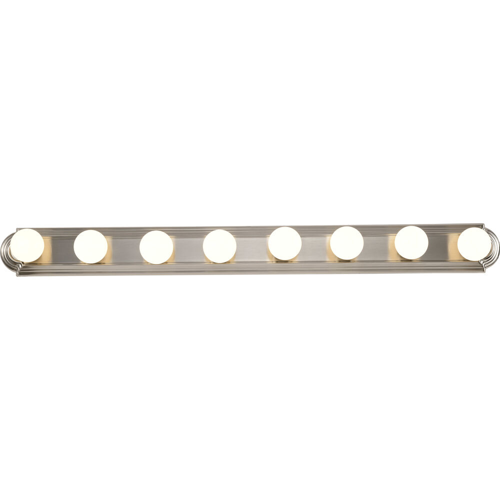Nuvo Lighting Brentwood 8 Light 48 Inch Brushed Nickel Vanity Light Wall Light