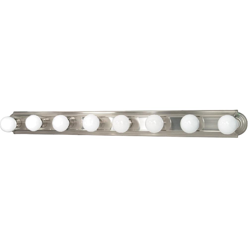 nuvo lighting Brentwood 8 Light 48 inch Brushed Nickel Vanity Light Wall Light