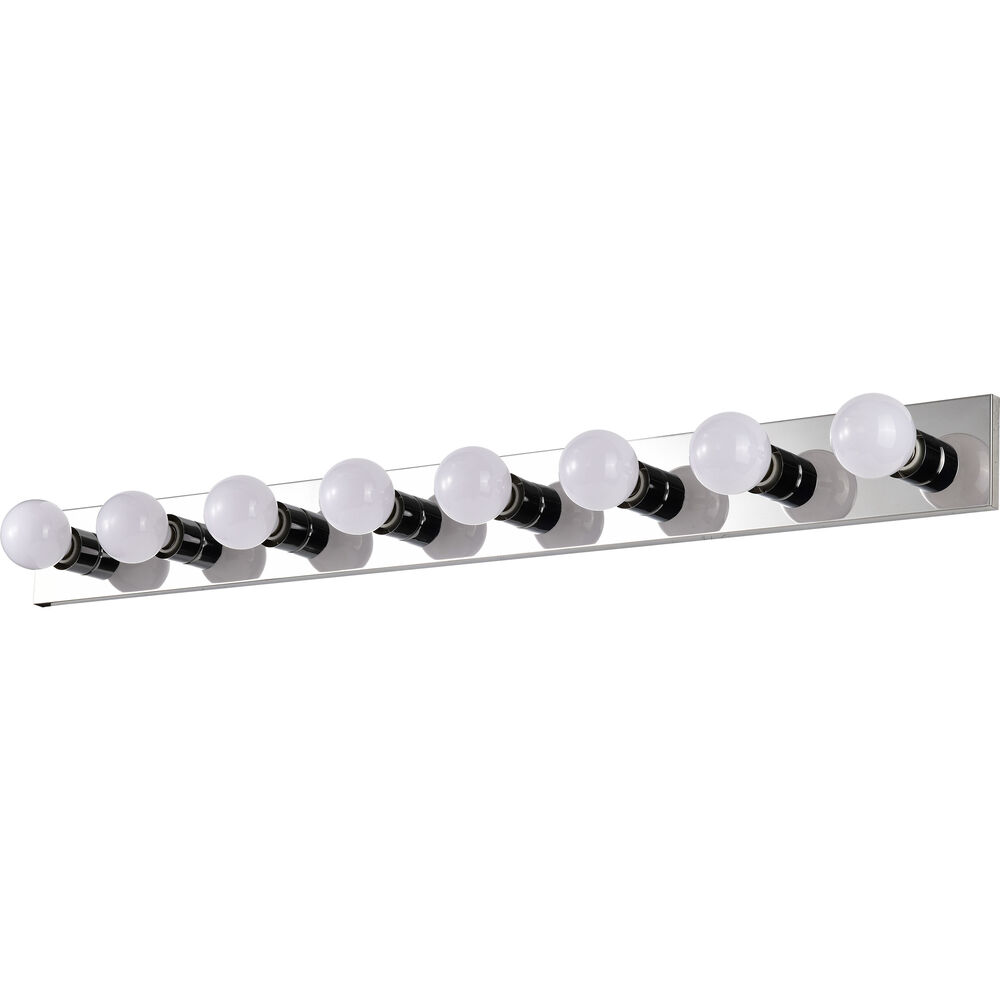 Nuvo Lighting Brentwood 8 Light 48 Inch Polished Chrome Bath Light Wall Light