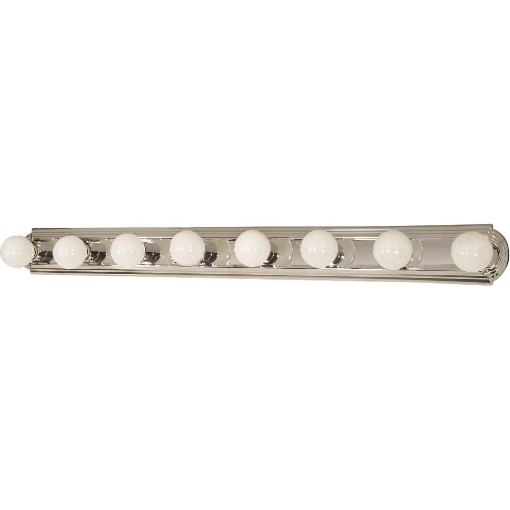 nuvo lighting Brentwood 8 Light 48 inch Polished Chrome Vanity Light Wall Light