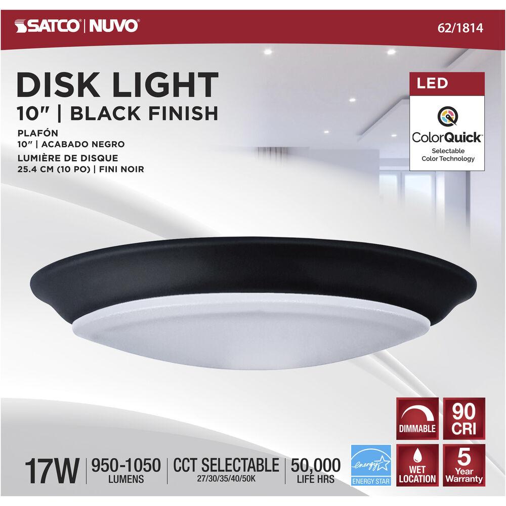Nuvo Lighting Brentwood Integrated LED Black LED Disk