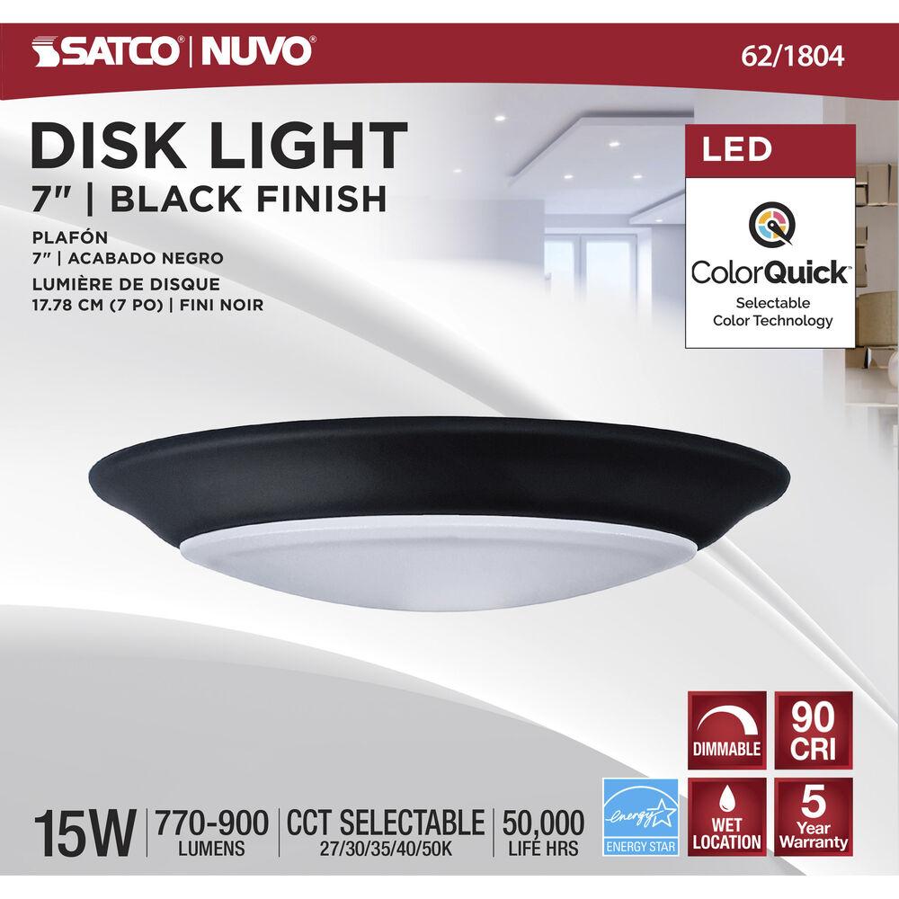 Nuvo Lighting Brentwood Integrated LED Black LED Disk
