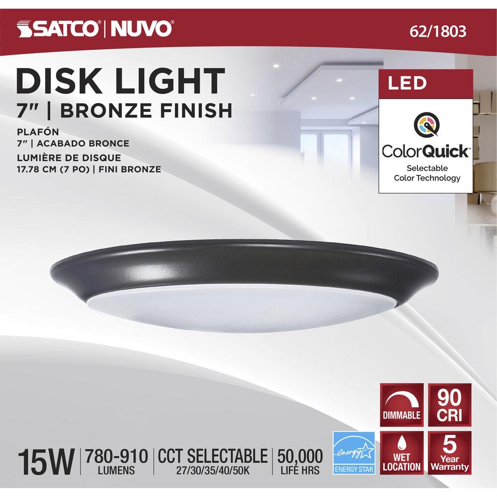 Nuvo Lighting Brentwood Integrated LED Bronze LED Disk