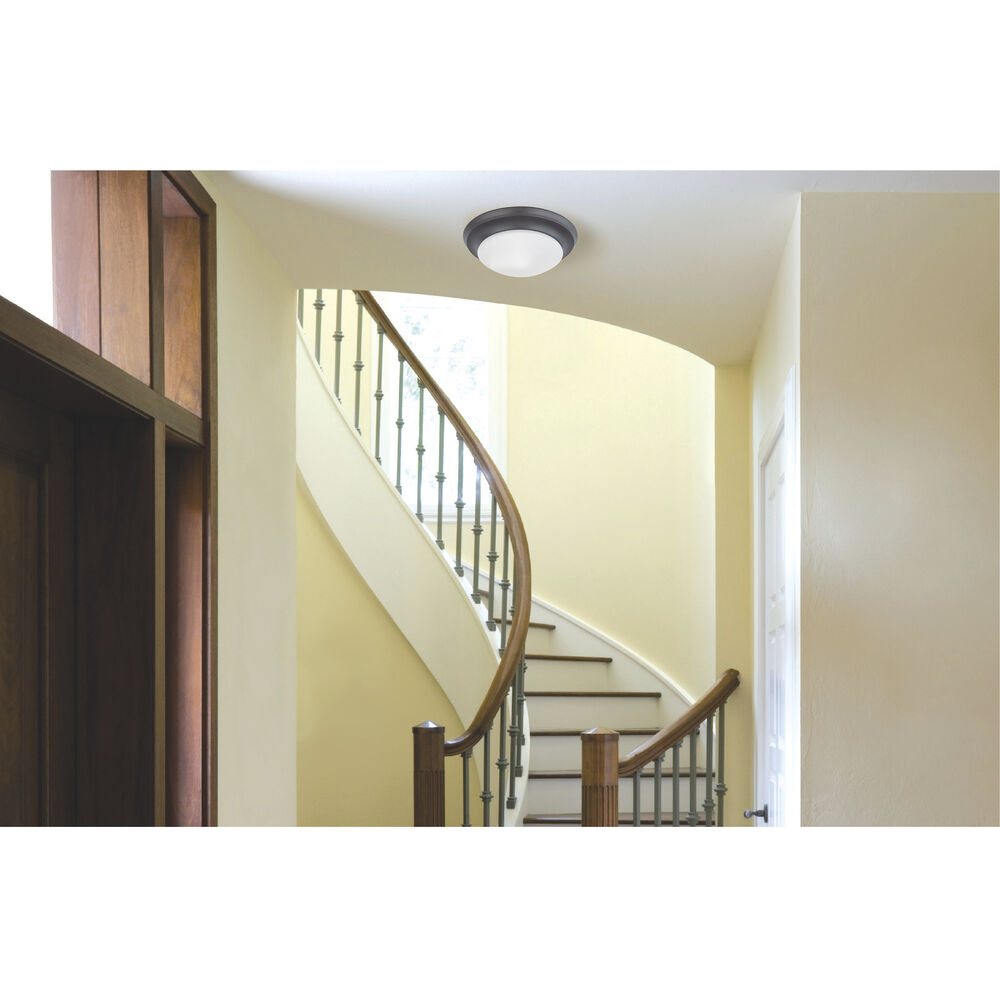 Nuvo Lighting Brentwood LED 11.75 Inch Mahogany Bronze Flush Mount Ceiling Light