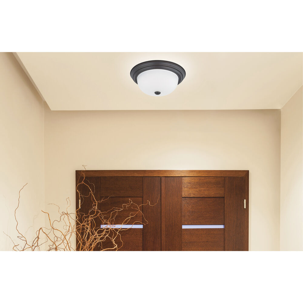 Nuvo Lighting Brentwood LED 13 Inch Mahogany Bronze Flush Mount Ceiling Light