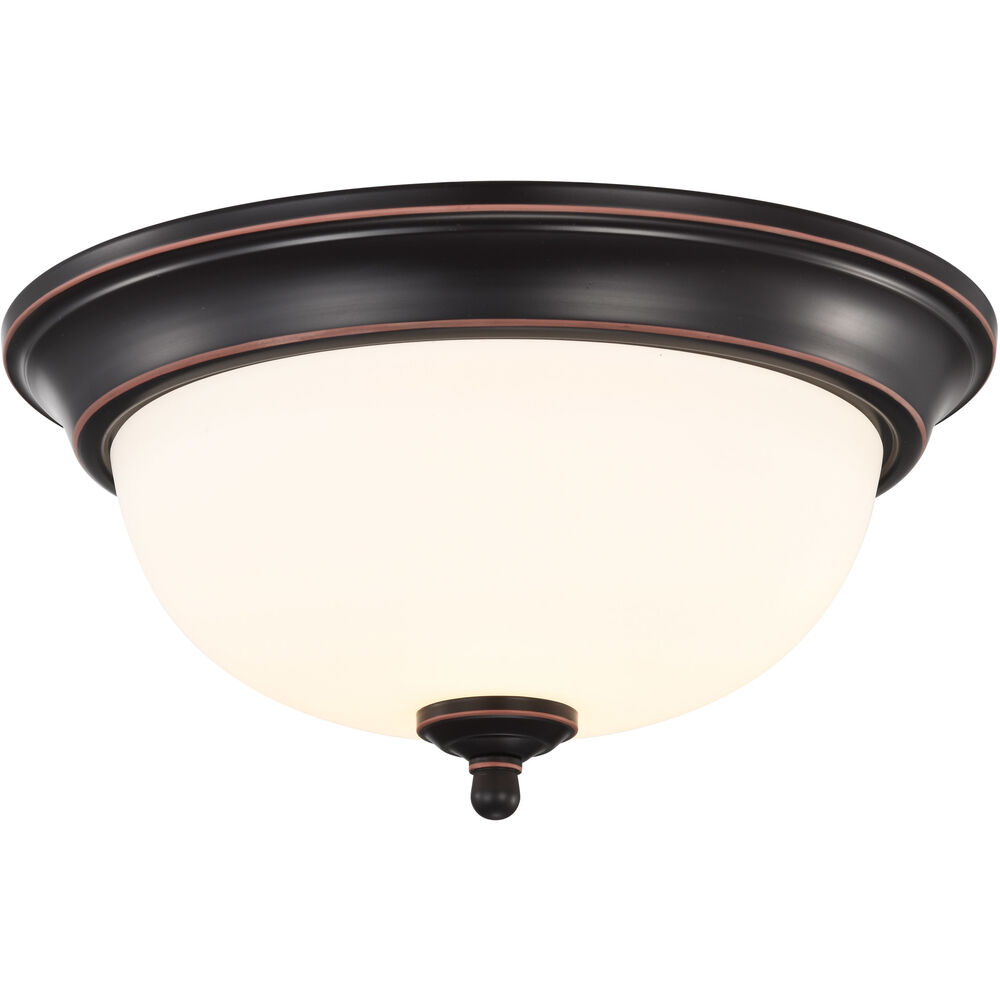 Nuvo Lighting Brentwood LED 13 Inch Mahogany Bronze LED Flush Mount Ceiling Light