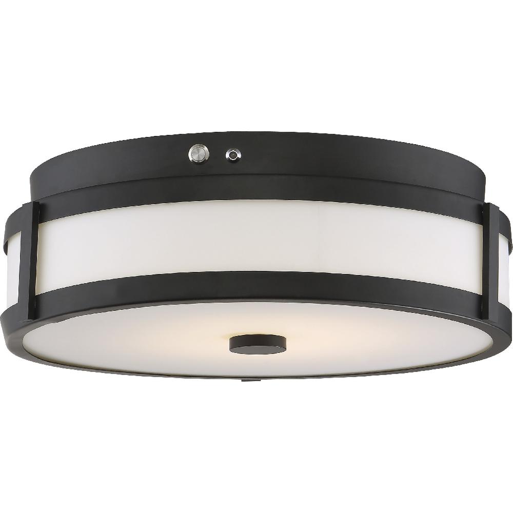 nuvo lighting Brentwood LED 14 inch Aged Bronze Flush Mount Ceiling Light