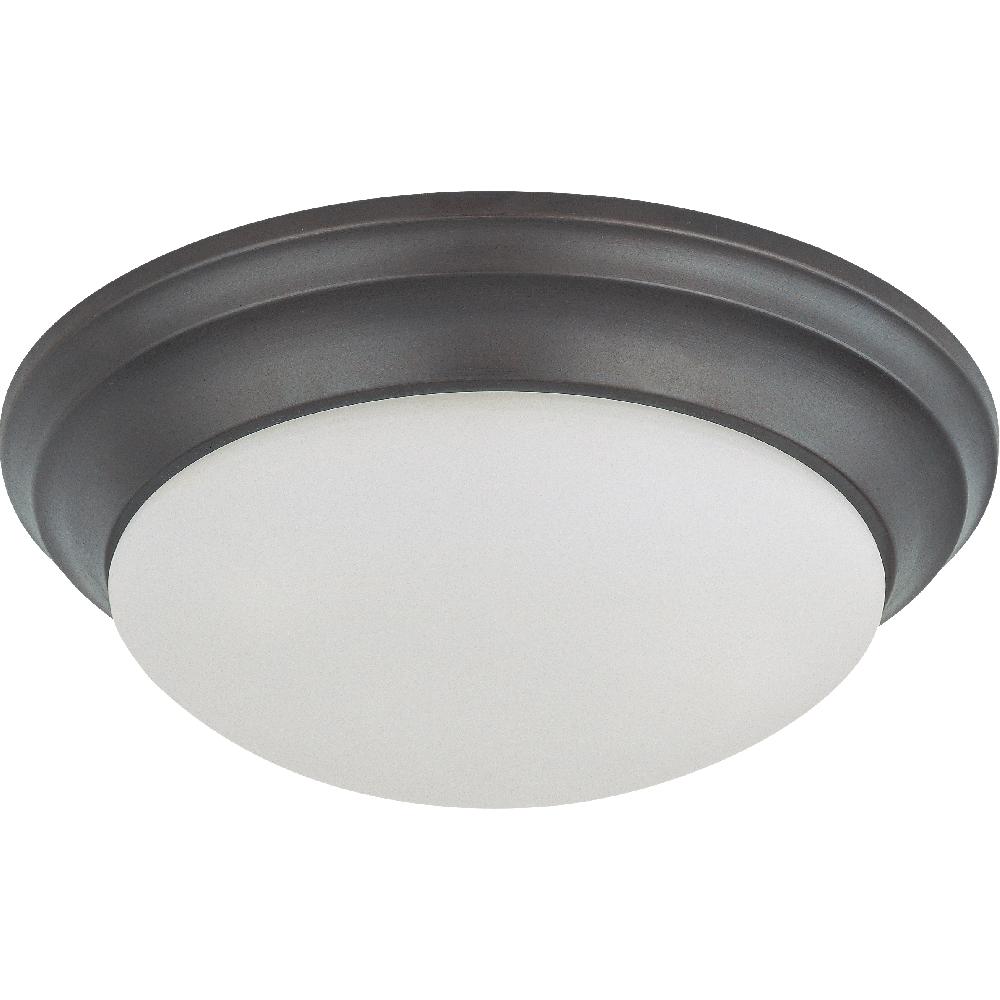 nuvo lighting Brentwood LED 14 inch Mahogany Bronze Flush Mount Ceiling Light
