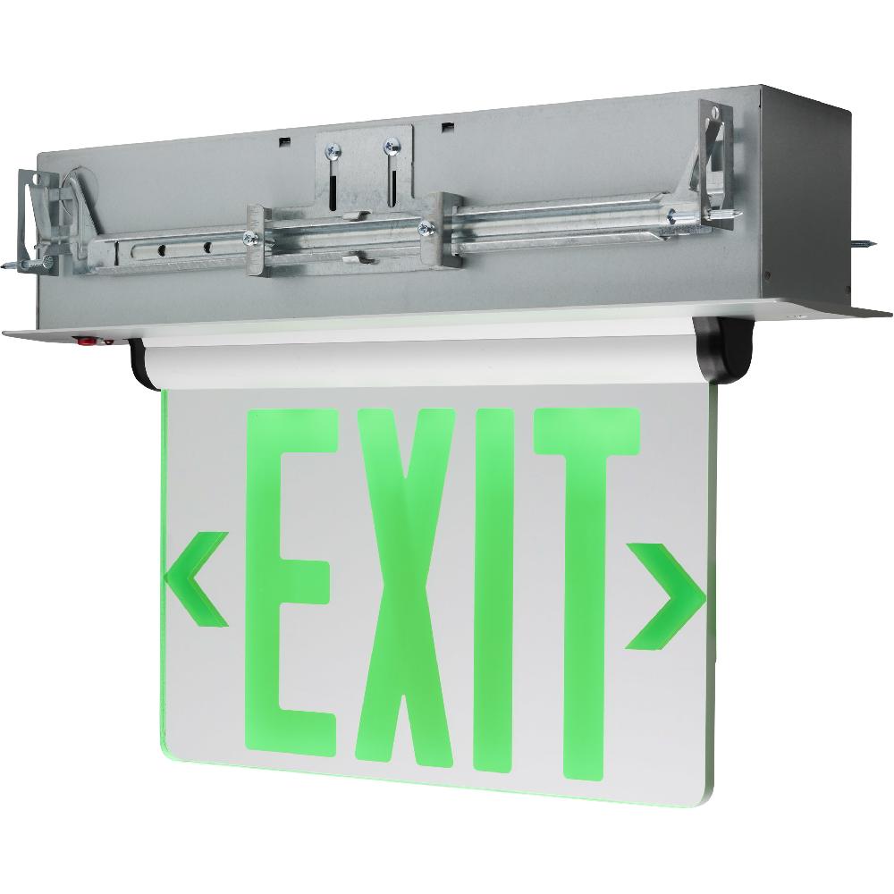 nuvo lighting Brentwood LED 15.75 inch Silver LED Exit Sign Ceiling Light