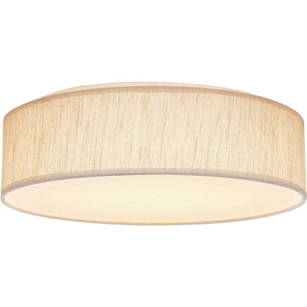Nuvo Lighting Brentwood LED 15 Inch Beige Fabric Flush Mount Ceiling Light