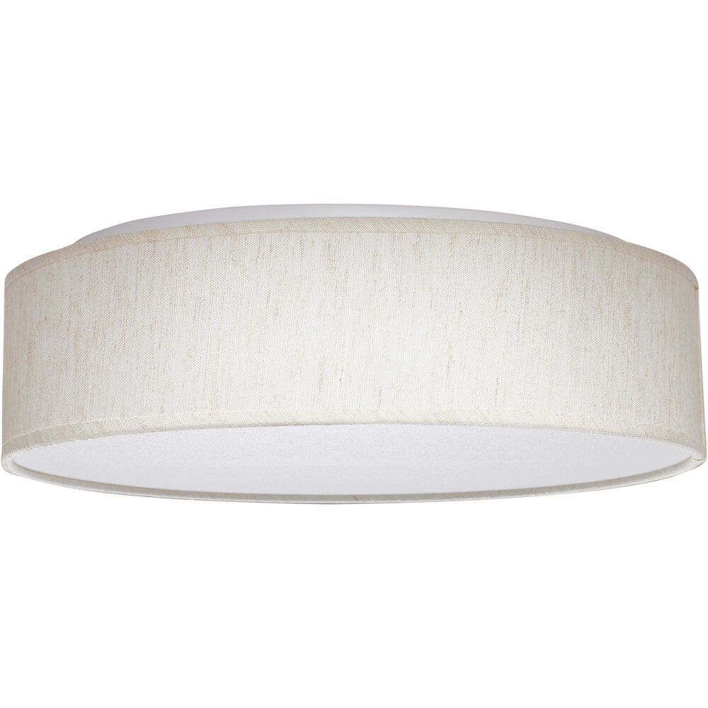 Nuvo Lighting Brentwood LED 15 Inch Beige Fabric Flush Mount Ceiling Light
