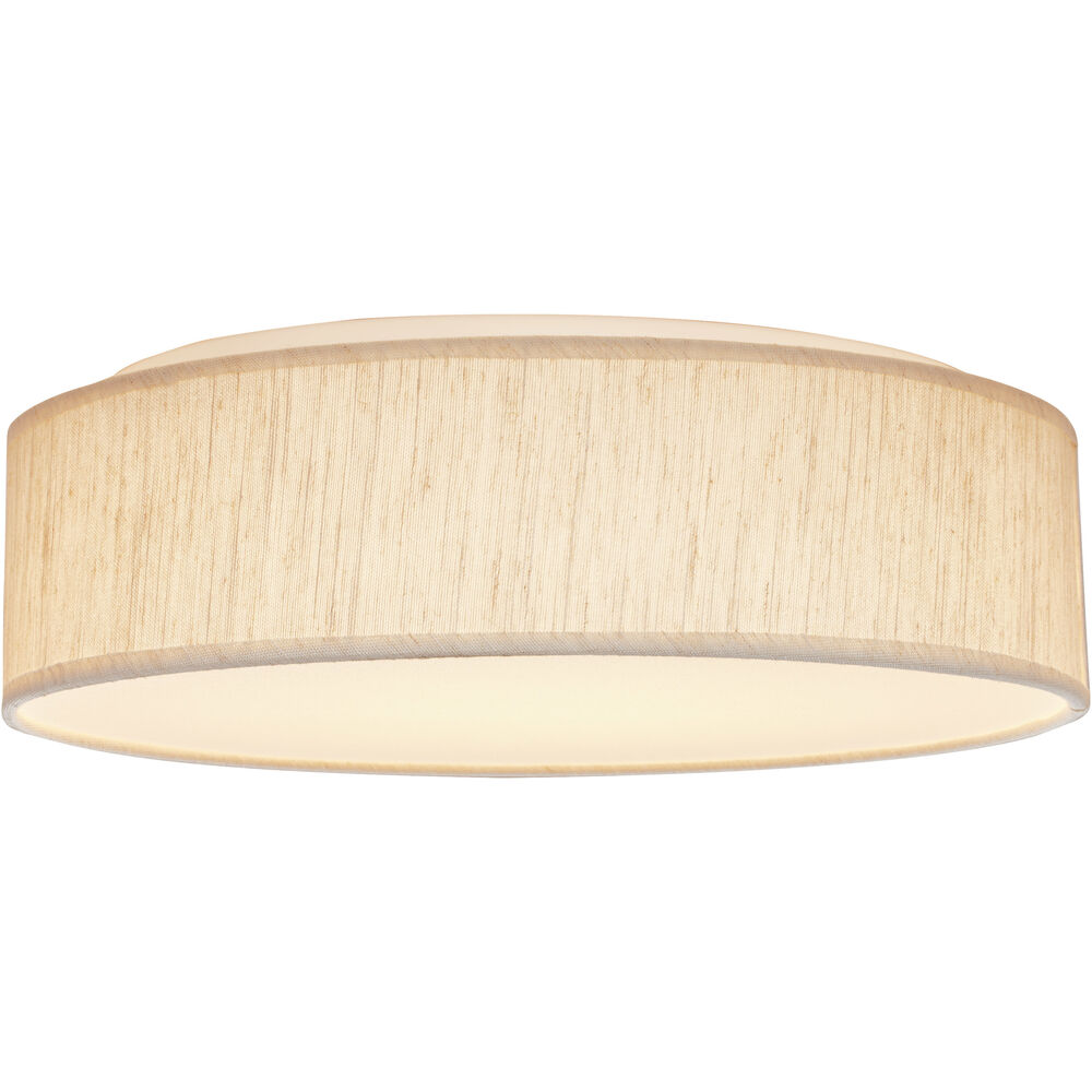 Nuvo Lighting Brentwood LED 15 Inch Beige Fabric Flush Mount Ceiling Light