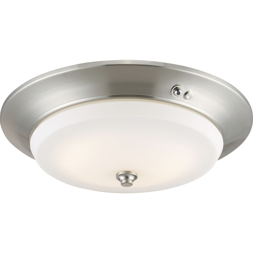 Nuvo Lighting Brentwood LED 15 Inch Brushed Nickel Flush Mount Ceiling Light