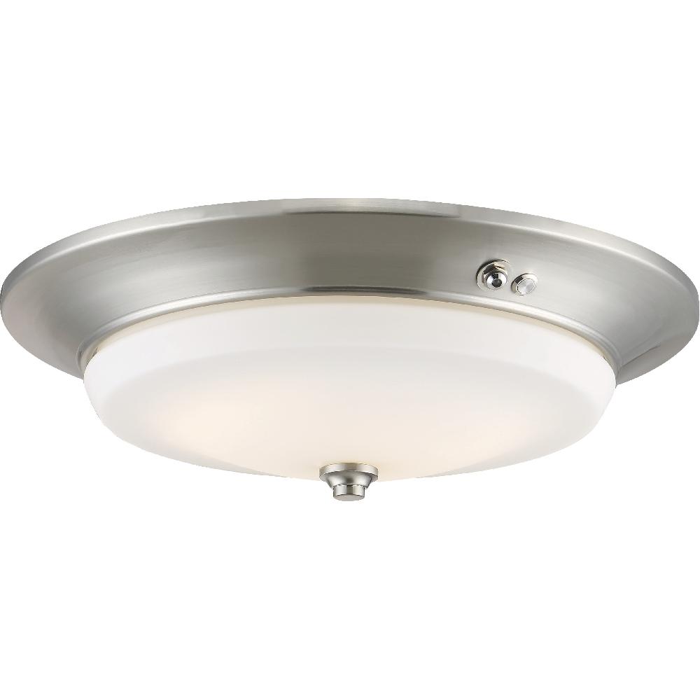 nuvo lighting Brentwood LED 15 inch Brushed Nickel Flush Mount Ceiling Light