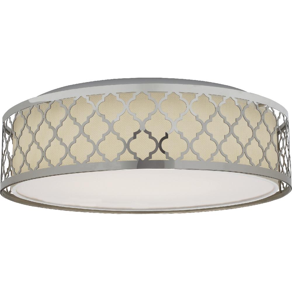 nuvo lighting Brentwood LED 15 inch Polished Nickel Flush Mount Ceiling Light