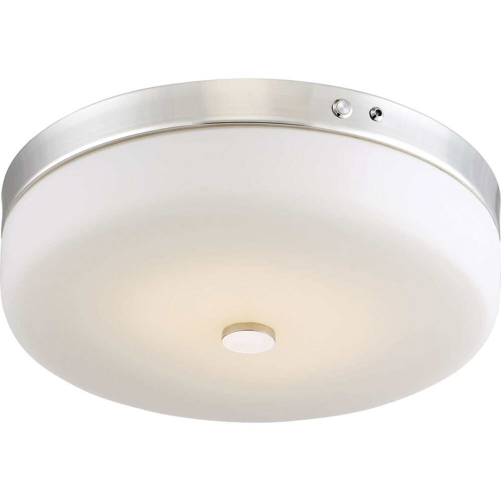Nuvo Lighting Brentwood LED 15 Inch Polished Nickel Flush Mount Ceiling Light