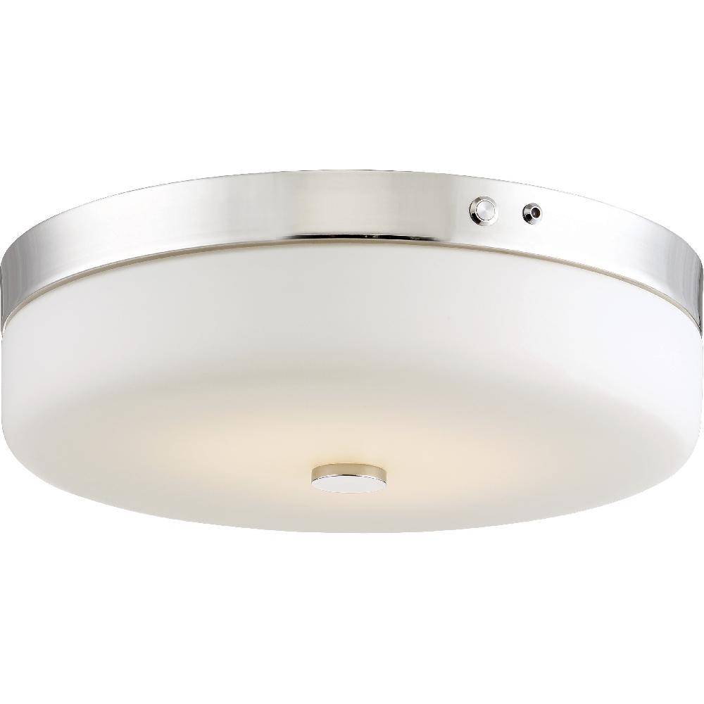 nuvo lighting Brentwood LED 15 inch Polished Nickel Flush Mount Ceiling Light