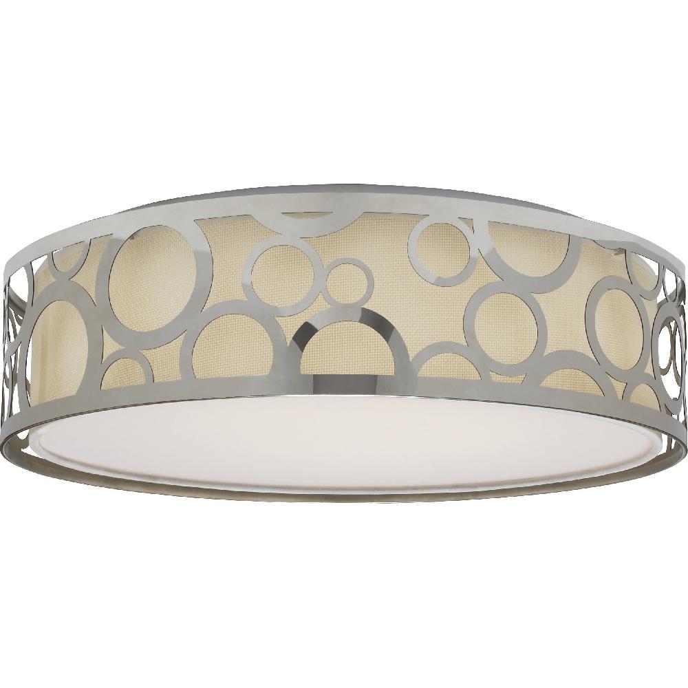 nuvo lighting Brentwood LED 15 inch Polished Nickel Flush Mount Ceiling Light