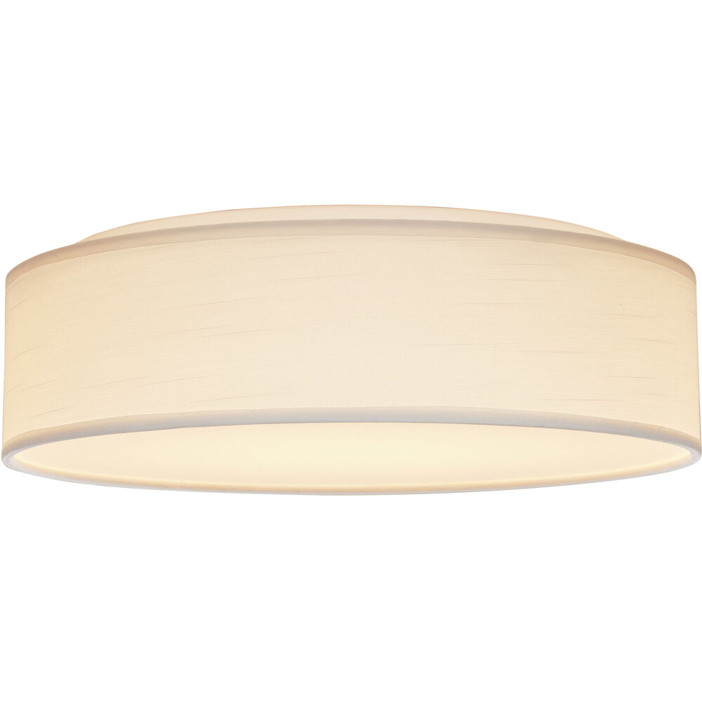 Nuvo Lighting Brentwood LED 15 Inch White Fabric Flush Mount Ceiling Light