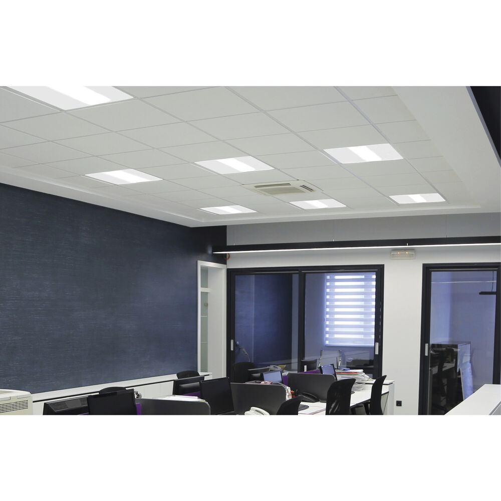 Nuvo Lighting Brentwood LED 24 Inch White Troffer Ceiling Light Center Basket