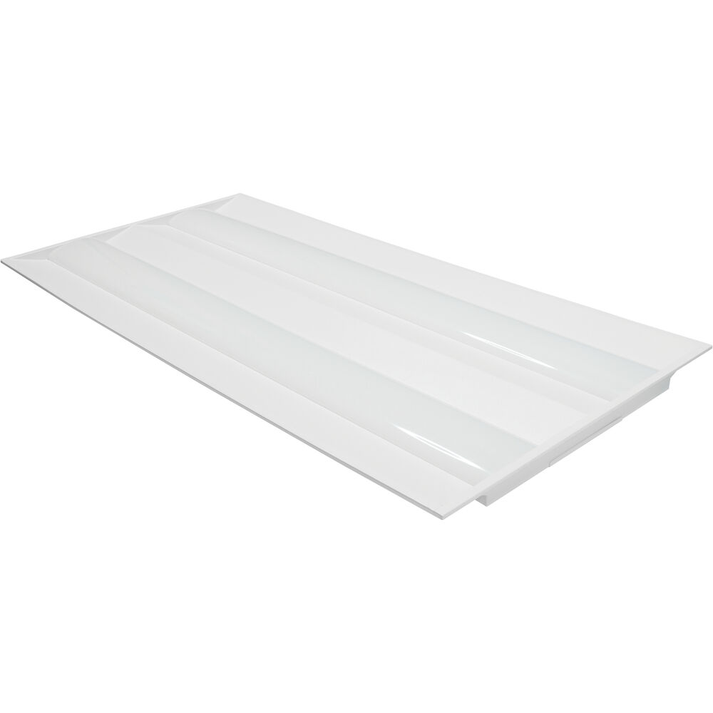 Nuvo Lighting Brentwood LED 24 Inch White Troffer Ceiling Light Double Basket