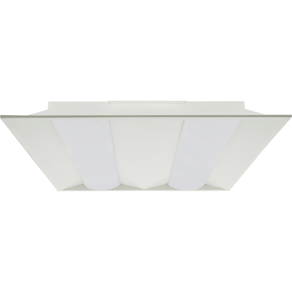 Nuvo Lighting Brentwood LED 24 Inch White Troffer Ceiling Light Double Basket