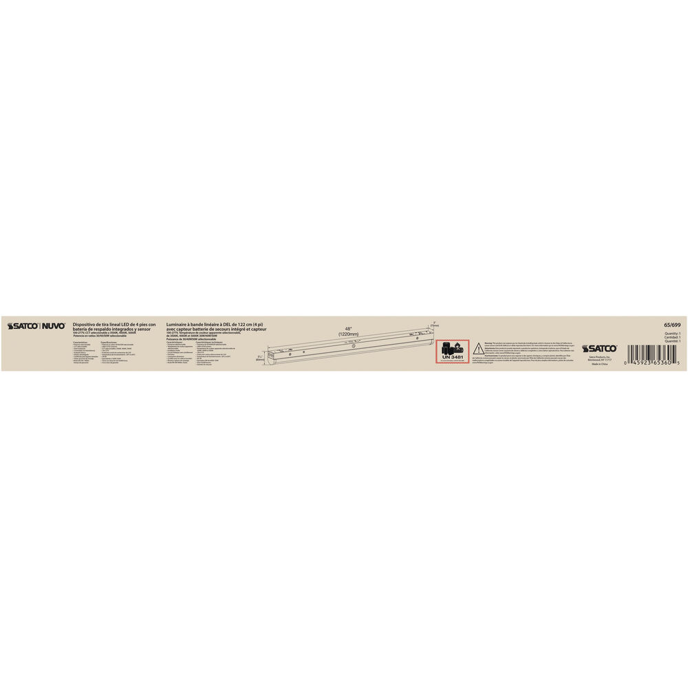 Nuvo Lighting Brentwood LED 3 Inch White Linear Strip Ceiling Light