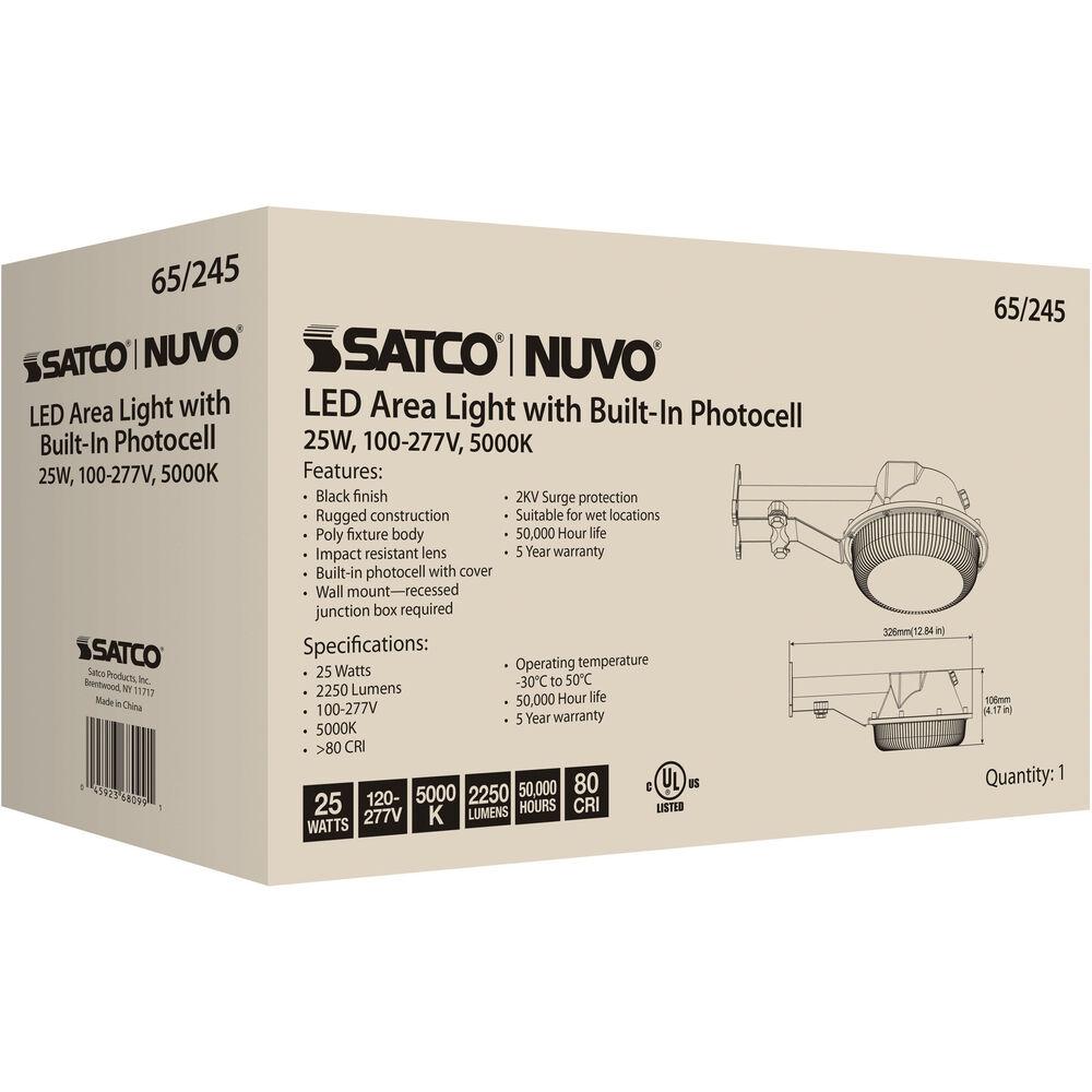 Nuvo Lighting Brentwood LED 4 Inch Black Outdoor Area Light