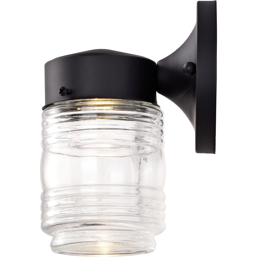 Nuvo Lighting Brentwood LED 7 Inch Black Outdoor Wall Mount