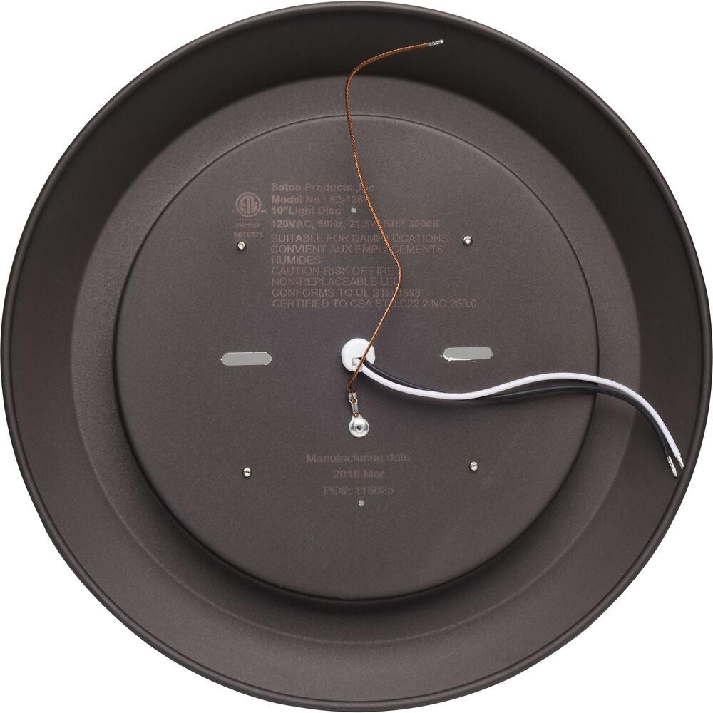 Nuvo Lighting Brentwood LED 9.84 Inch Mahogany Bronze Flush Mount Ceiling Light
