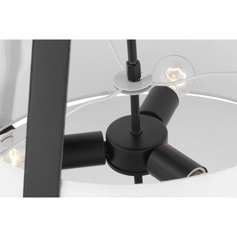 Nuvo Lighting Brewster 3 Light 22 Inch Black Pendant Ceiling Light