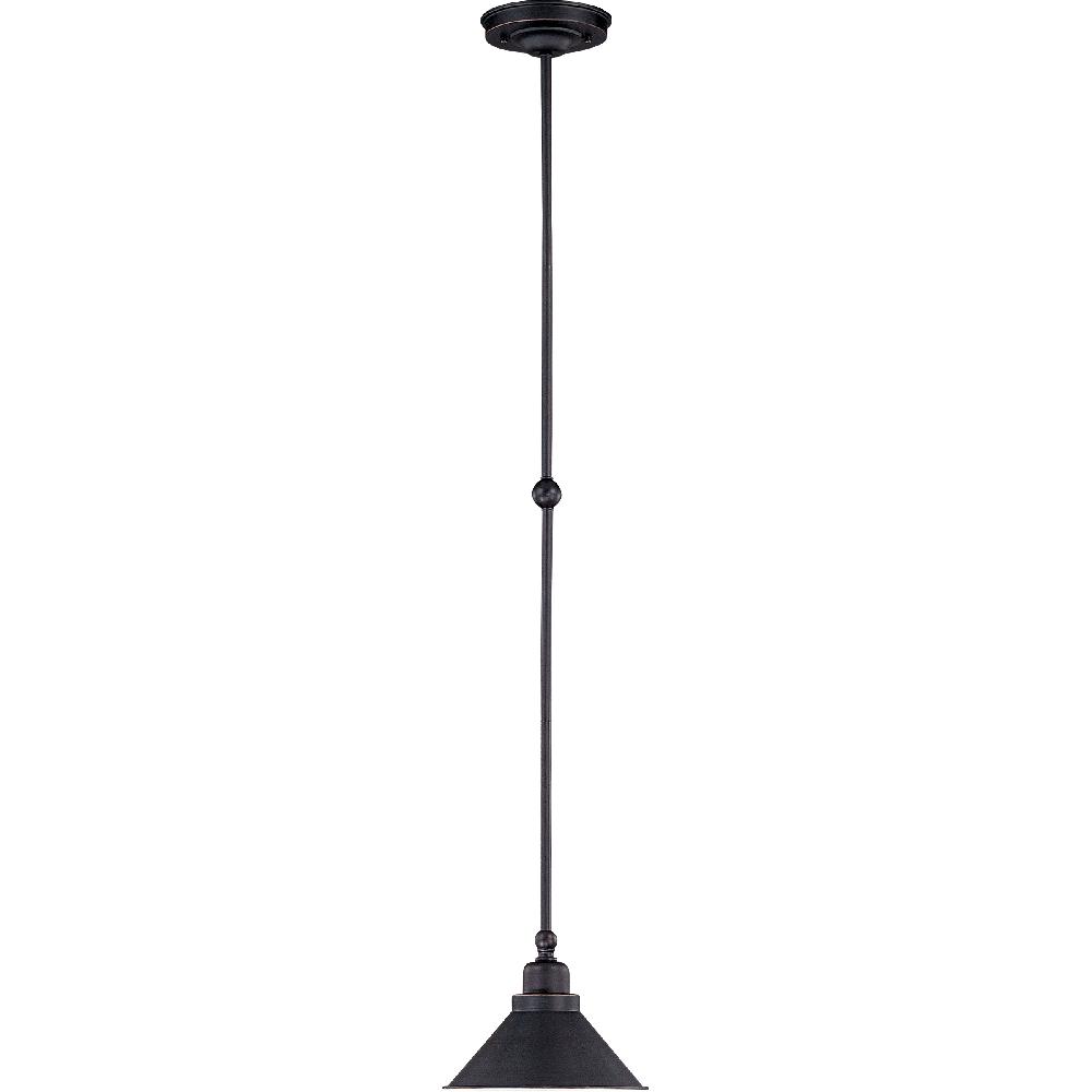 nuvo lighting Bridgeview 1 Light 9 inch Mission Dust Bronze Mini Pendant Ceiling Light