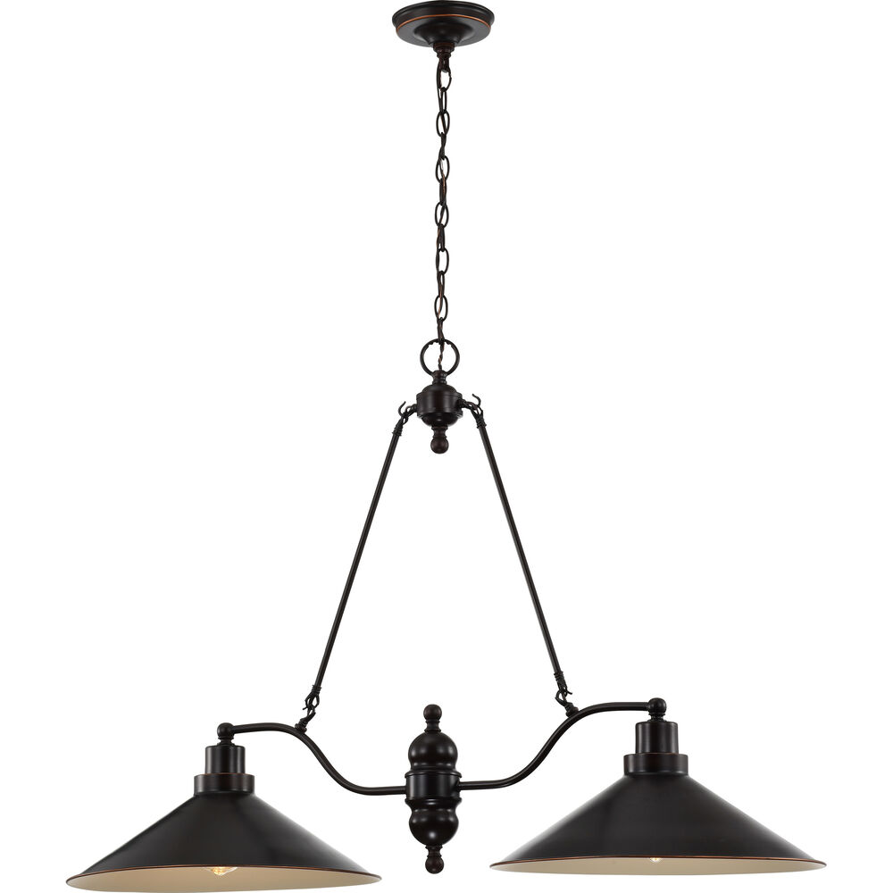 Nuvo Lighting Bridgeview 2 Light 40 Inch Mission Dust Bronze Trestle Ceiling Light