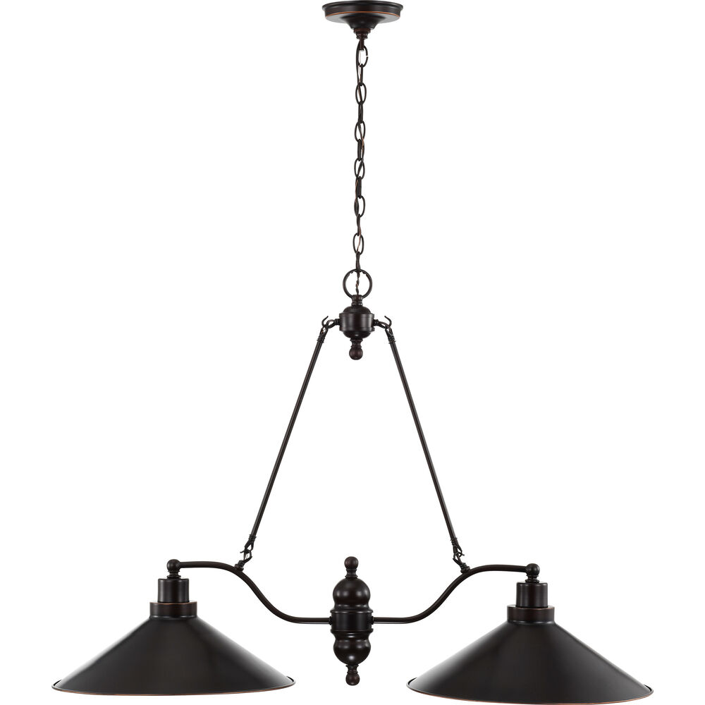 Nuvo Lighting Bridgeview 2 Light 40 Inch Mission Dust Bronze Trestle Ceiling Light